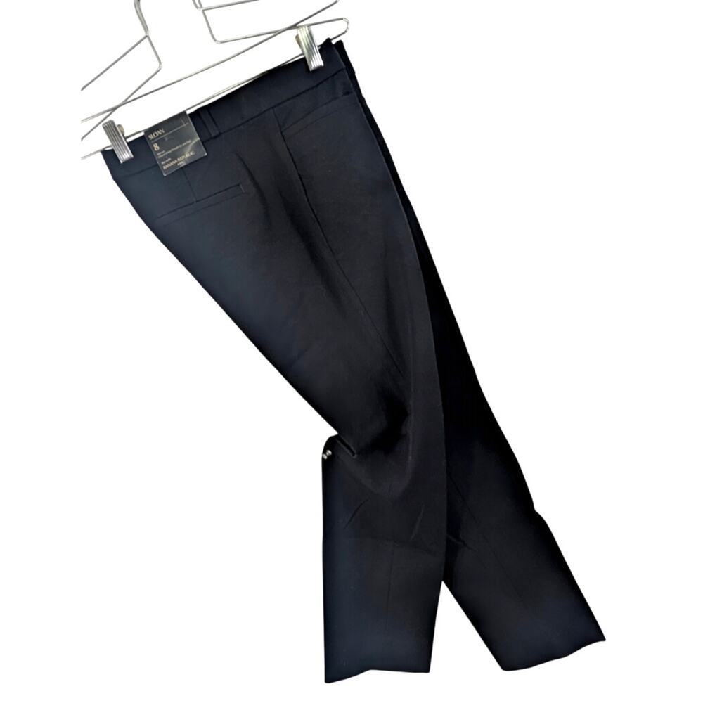 NWT@$80! BANANA REPUBLIC! LUXE BLACK "SLOAN" PANTS, MIDRISE, STRAIGHT LEG! SZ 8
